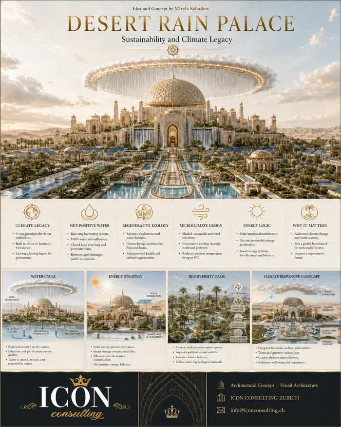 Desert Rain Palace — independent concept visual